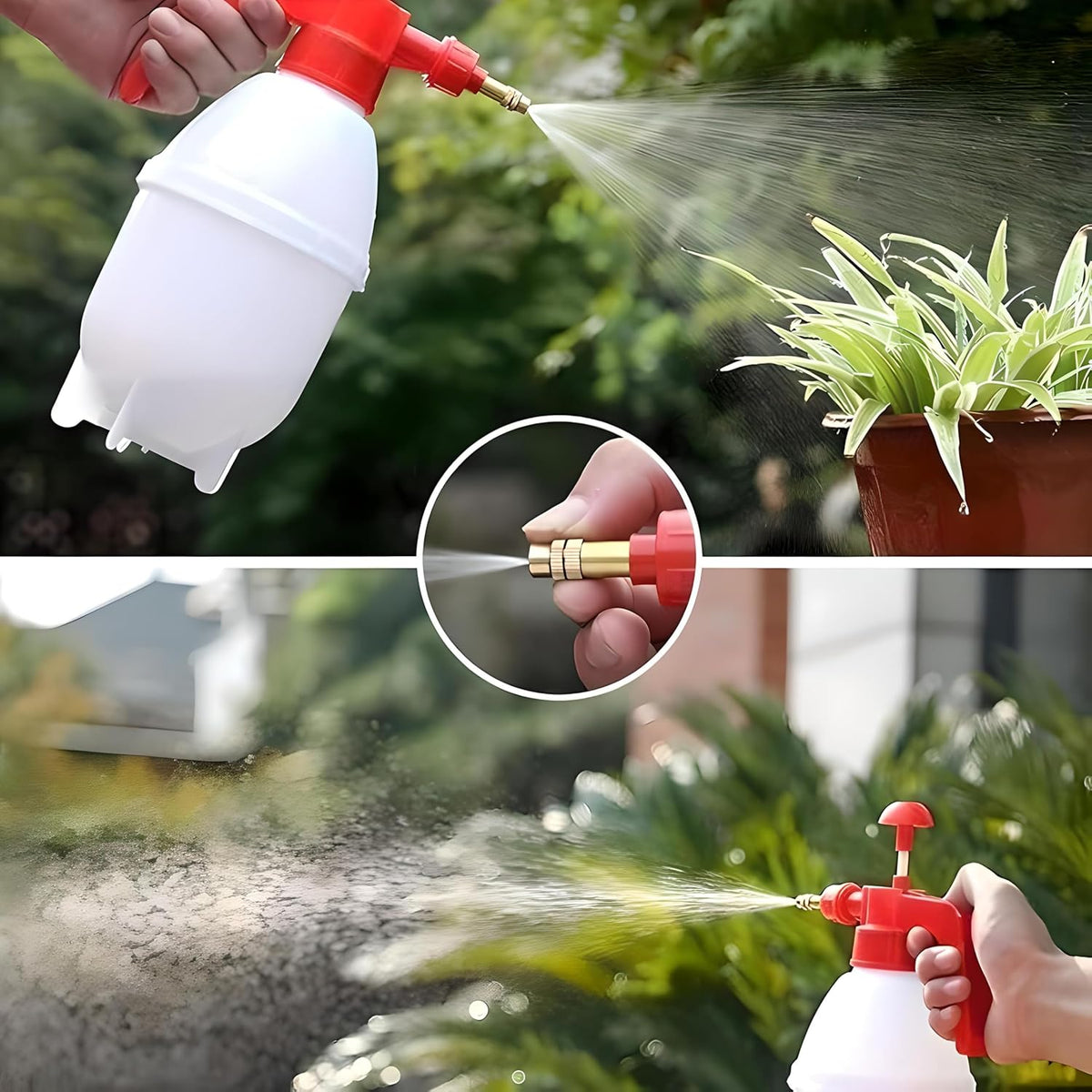 96 Pieces 1.5 Litre Handheld Sprayers with Adjustable Brass Nozzle (Rigid Plastic Housing for Home – Detailing – Garden & Horticulture – Compact – Translucent Tank with Graduated Markings & Extended Lifespan)