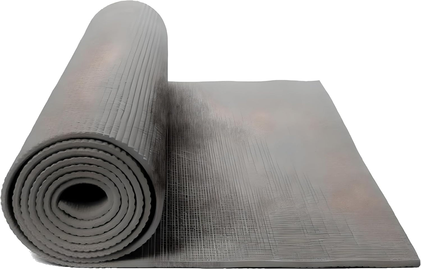 4mm Thick Yoga Mat, 61x183cm - Non-Slip, Eco-Friendly Exercise Mat for Yoga, Pilates, Fitness, and Home Workouts - Extra Cushioning for Joint Support, Gray.