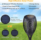 96 Pieces Solar Torch Lights (Waterproof Dancing Flames Torches – Outdoor Garden Lights for Yard – Patio – Pathway & Backyard – 4-Pack – Energy-Efficient LED Solar Lights for Lawn – Landscaping & Decor)