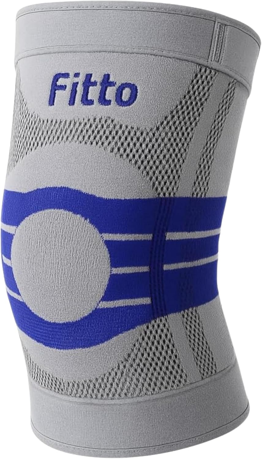 96 Pieces Adjustable Grey Elastic Knee Support Braces with Patella Protection