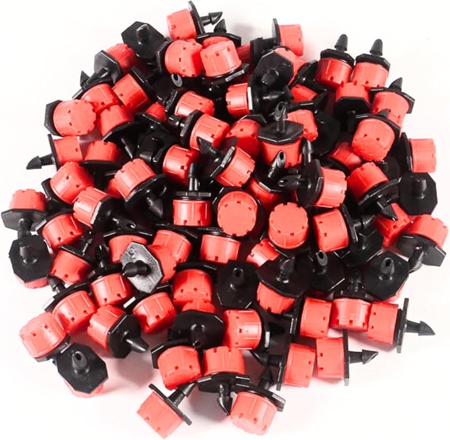 100 Pcs Red and Black Rubber/Plastic Sealing Components for Various Applications