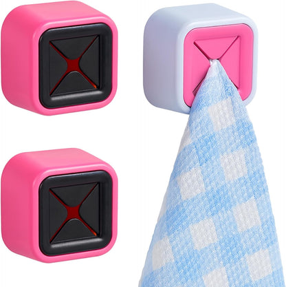 Towel Plug – Compact Design in Rose Red & Black – Lightweight PP + PVC Material, Pack of 3