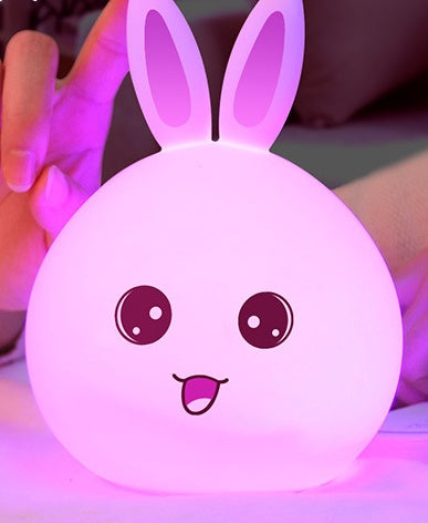 Eco-Friendly Rabbit Night Light - Soft Silicone LED for Kids