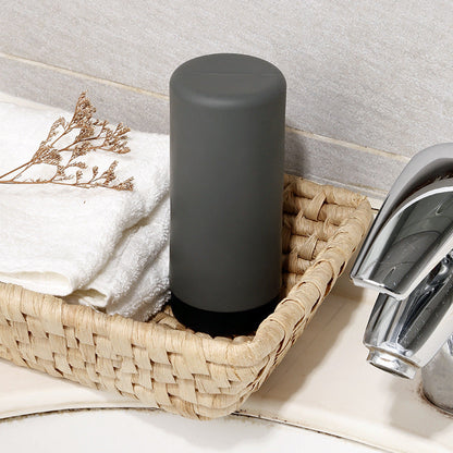 Eco-Friendly Refillable Liquid Soap Dispenser - Sustainable Gray Silicone Design