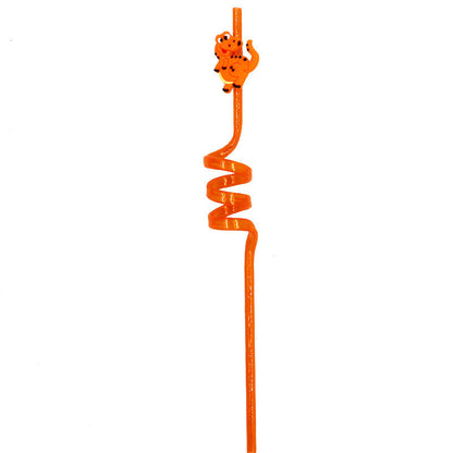 Multicolored Spiral Reusable Drinking Straws - Eco-Friendly & Durable