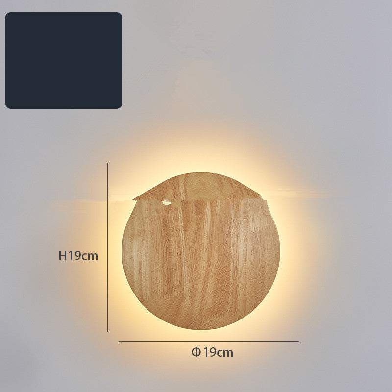 Eco-Friendly Wall-Mounted LED Lights - Warm Wood Tone