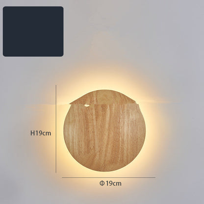 Eco-Friendly Wall-Mounted LED Lights - Warm Wood Tone