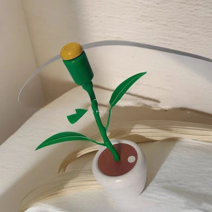 Automatic Plant Watering Device - Water-Saving Green & White Plant-Like Design