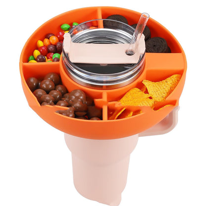 Circular Snack and Drink Holder - Eco-Friendly Multi-Compartment Organizer
