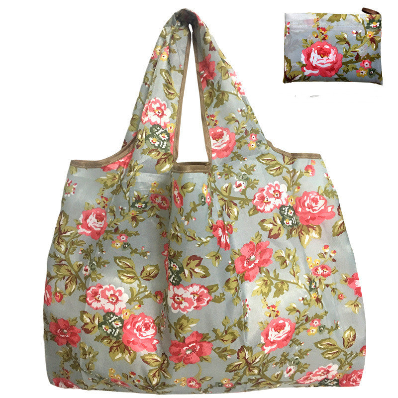Eco-Friendly Reusable Shopping Bag - Durable Floral Tote for Groceries