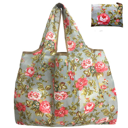 Eco-Friendly Reusable Shopping Bag - Durable Floral Tote for Groceries