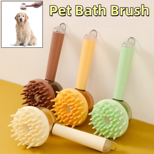Eco-Friendly Pet Bath Brush with Silicone Bristles