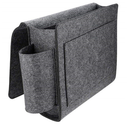 Gray Felt Storage Caddy Organizer - Eco-Friendly, Multi-Pocket Design