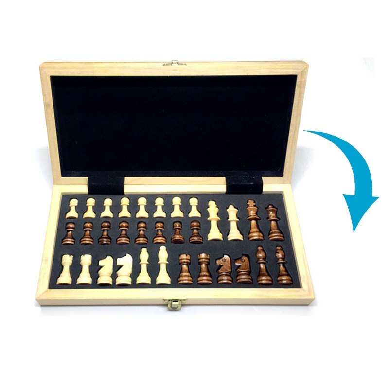 Eco-Friendly Wooden Chess Set - Sustainable Board Game for Mindful Play