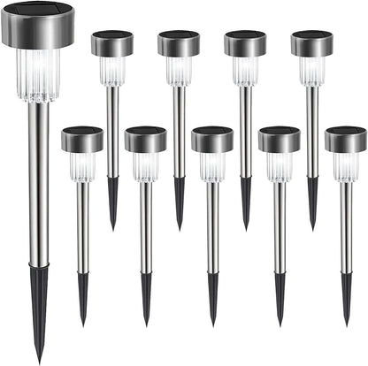 Solar-Powered Stainless Steel Garden Light - Eco-Friendly Outdoor Lighting