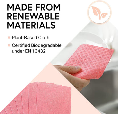 Eco-Friendly Swedish Dishcloth - Green Biodegradable Cleaning Cloth
