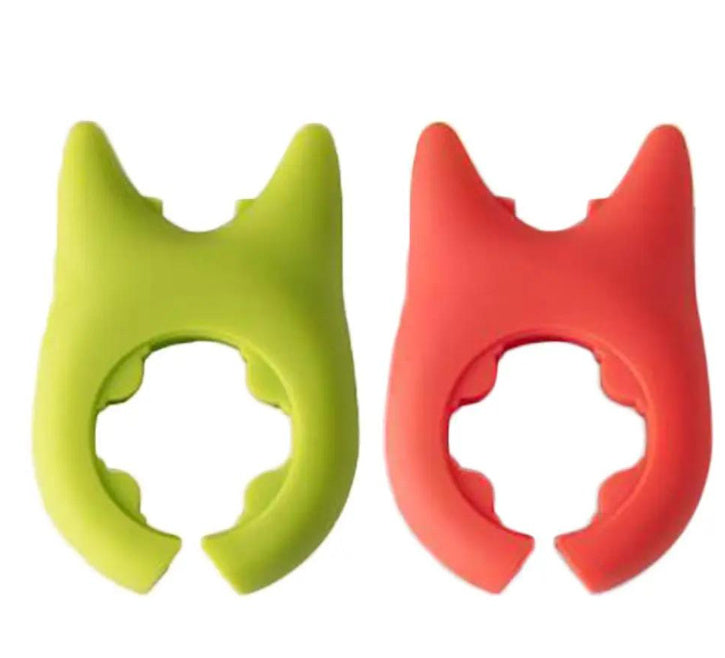 Eco-Friendly Silicone Cat Pot Lid Lifter - Green & Red