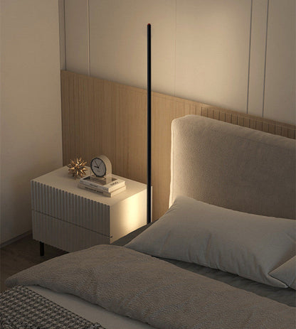 Energy-Efficient LED Floor Lamp - Modern Black Slim Design