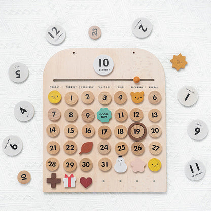 Eco-Friendly Perpetual Wooden Calendar - Sustainable Home Décor