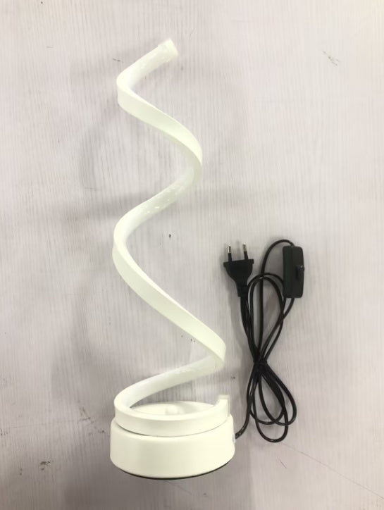 Energy-Efficient Spiral LED Table Lamp - Warm White Light