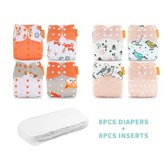 Eco-Friendly Reusable Cloth Diapers - Sustainable, Adjustable, and Gentle on Baby's Skin