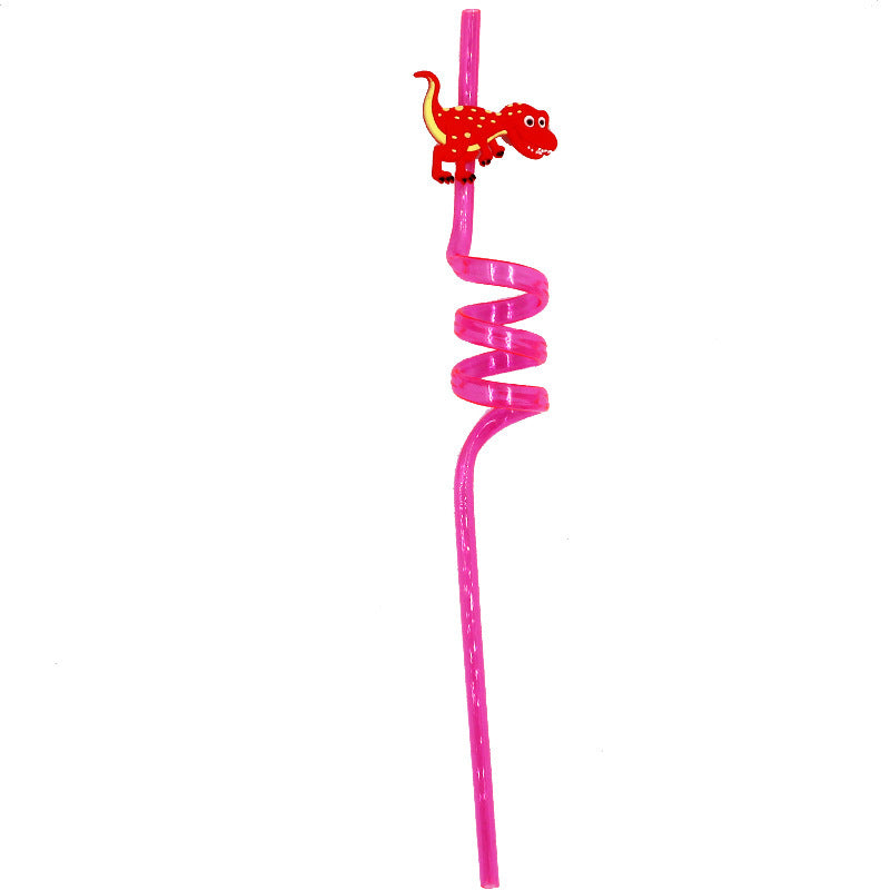 Multicolored Spiral Reusable Drinking Straws - Eco-Friendly & Durable