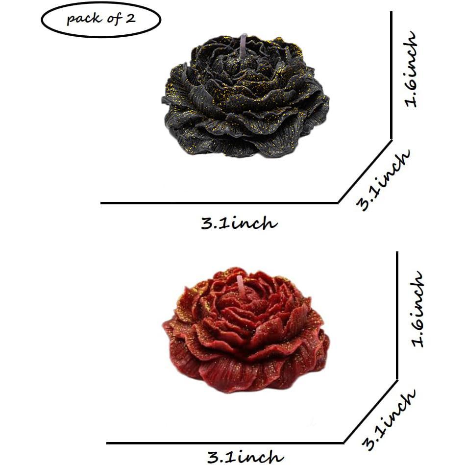 Eco-Friendly Pink Flower Candle - Natural Wax, Decorative & Biodegradable