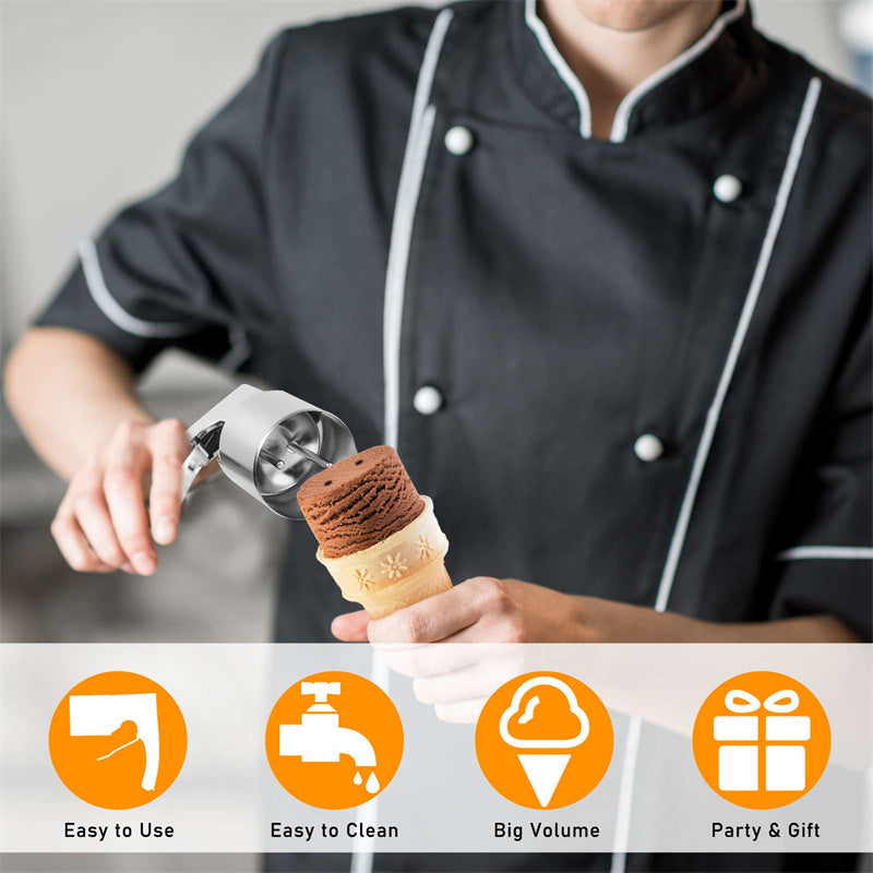 Eco-Friendly Stainless Steel Ice Cream Scoop with Ergonomic Handle