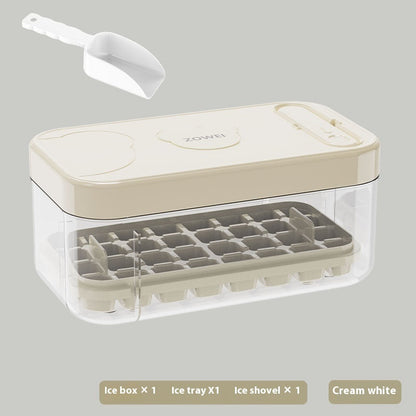 Eco-Friendly Ice Cube Tray and Storage Box Set - Green Lid, Reusable, Sustainable