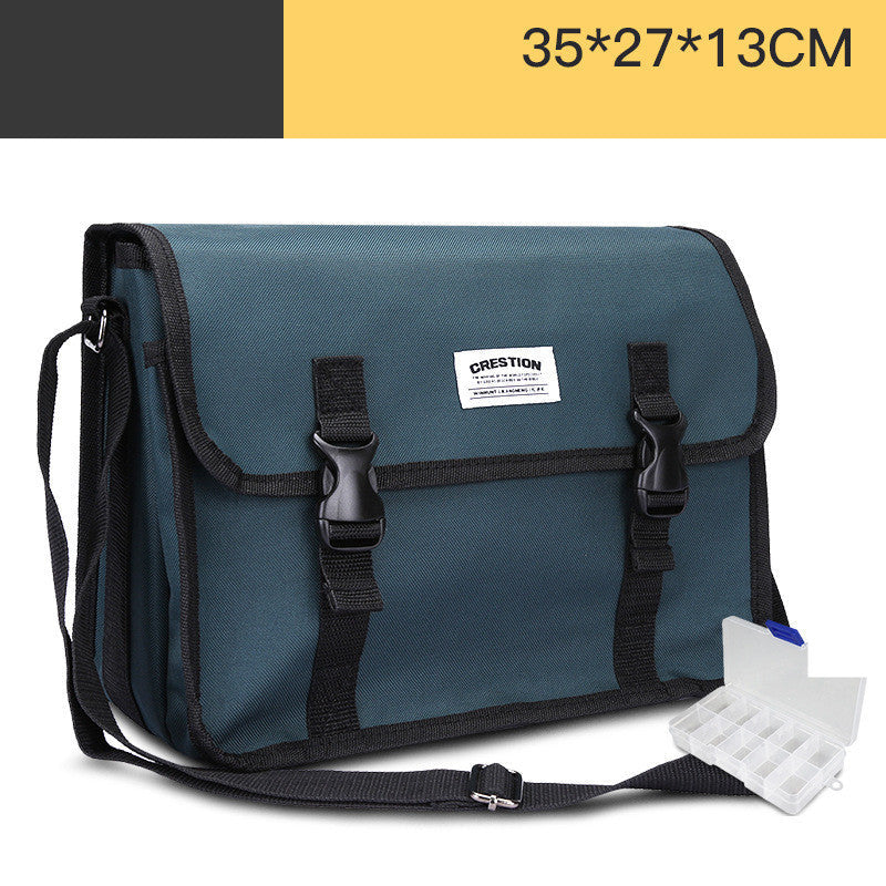 Durable Black and Yellow Tool Bag with Organizer Box