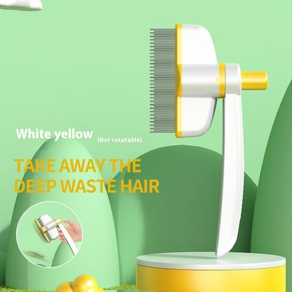 Rotating Pet Grooming Brush for Easy Shedding Control
