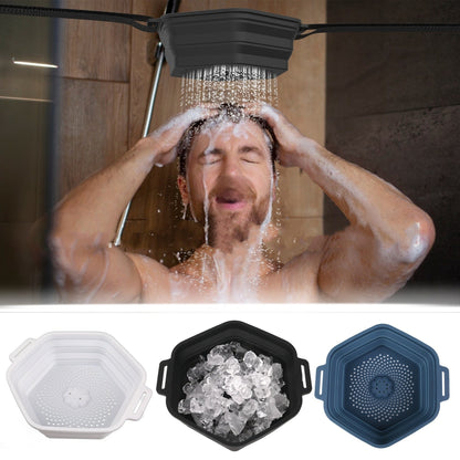 Eco-Friendly Collapsible Shower Head - Water-Saving Hexagonal Design