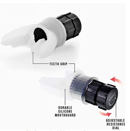 Breathing Trainer Respirator Mouthpiece for Enhanced Lung Capacity