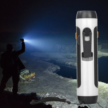 Multifunction Hand Crank Flashlight with Radio and Siren