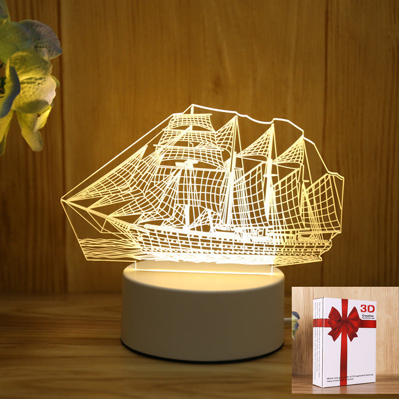 Energy-Efficient 3D Illusion LED Bear Lamp - Decorative Lighting