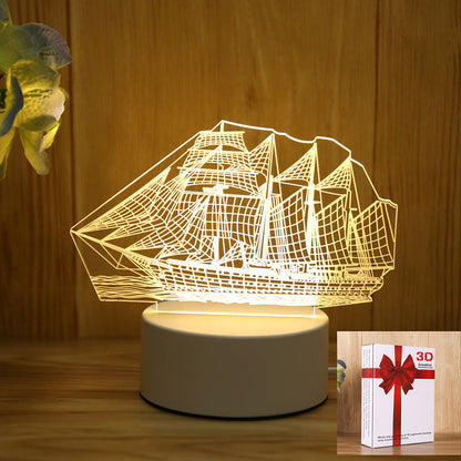 Energy-Efficient 3D Illusion LED Bear Lamp - Decorative Lighting