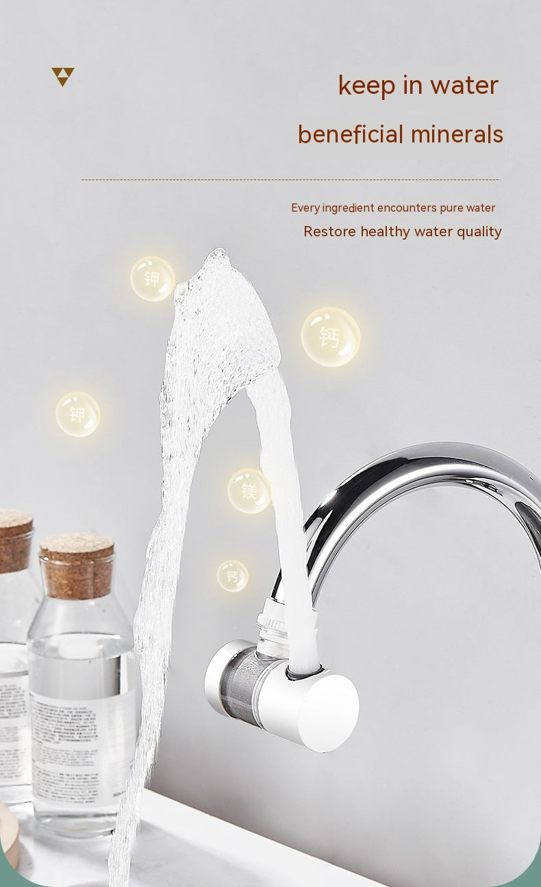 Water-Saving Stainless Steel Faucet Water Filter with Transparent Window
