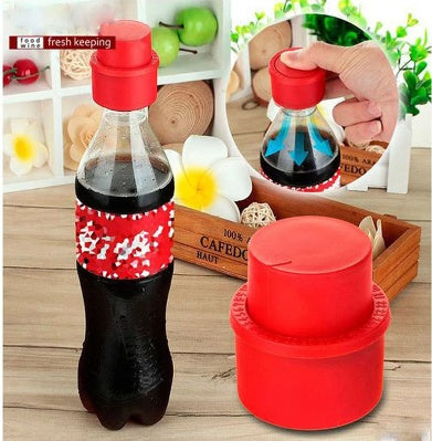 Red Eco-Friendly Reusable Bottle Cap and Sealer