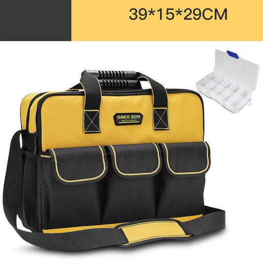 Black and Yellow Durable Tool Bag with Organizer Box