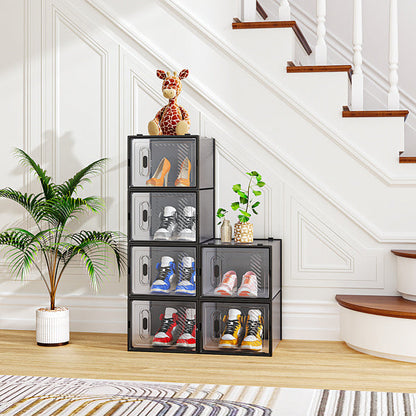 Modular Shoe Storage Box - Transparent & Stackable for Space-Saving Organization