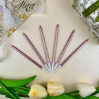 240 Pieces 6Pcs Long Thin Birthday Candles for Cake with Stand (Pink – Cake Decorations – Party Supplies – Cake Toppers – 13cm)