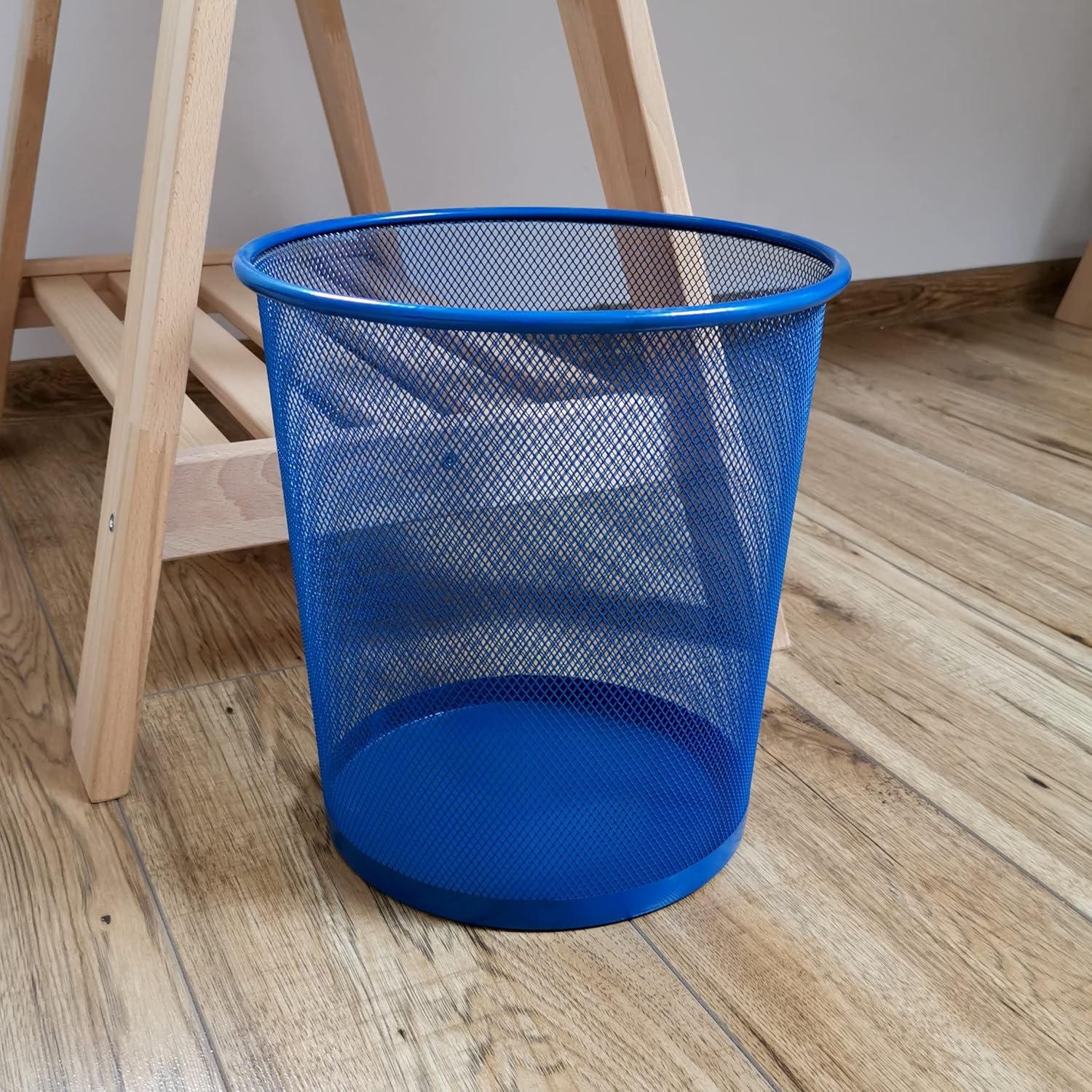 96 Pieces Blue Round Shaped Paper Bins (23.5x19x26cm for Office & Home)