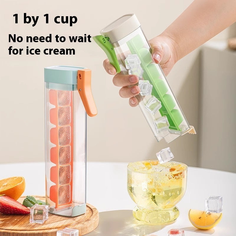 Hygienic Reusable Ice Cube Tray with Dispenser - Eco-Friendly Kitchen Essential