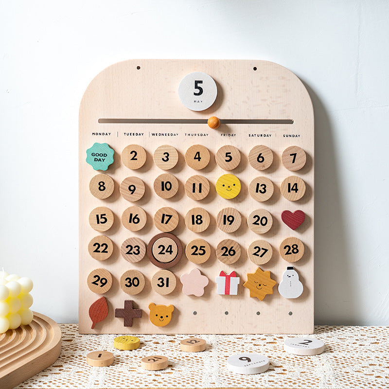 Eco-Friendly Perpetual Wooden Calendar - Sustainable Home Décor