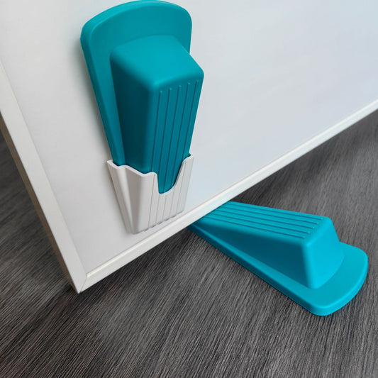 Eco-Friendly Teal & White Doorstop Wedge