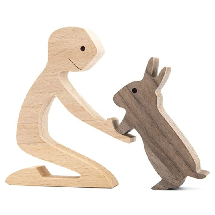 Eco-Friendly Wooden Animal Figurines - Sustainable Home Decor