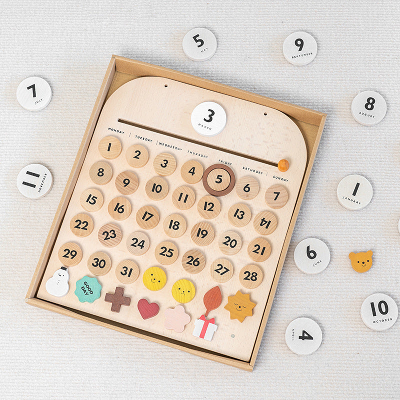 Eco-Friendly Perpetual Wooden Calendar - Sustainable Home Décor