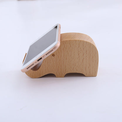 Dinosaur-Shaped Eco-Friendly Wooden Phone Stand