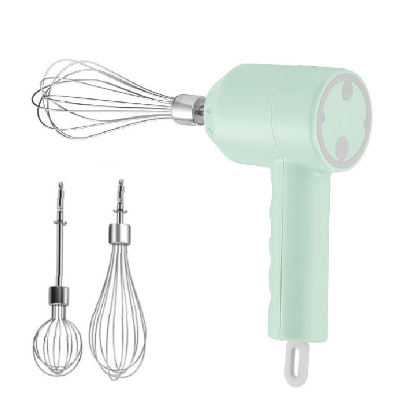 Eco-Friendly Handheld Electric Whisk - Light Green, Energy Efficient Kitchen Tool