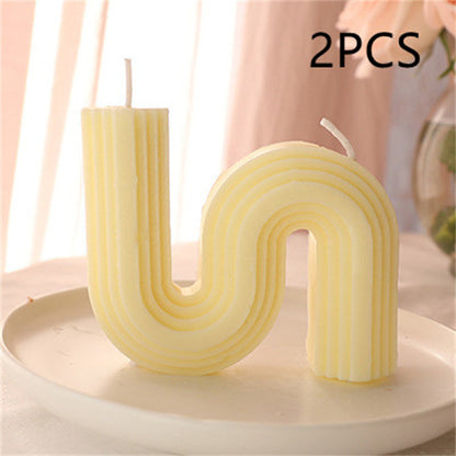 Pastel Curved Candles for a Calming, Eco-Friendly Home